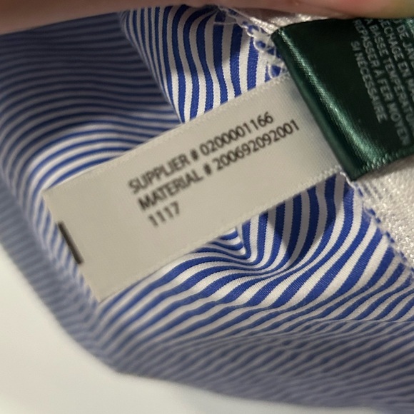 Lauren Ralph Lauren LRL Ruffle Collar Blue Striped Off-Shoulder Top Size 10. - Picture 12 of 12